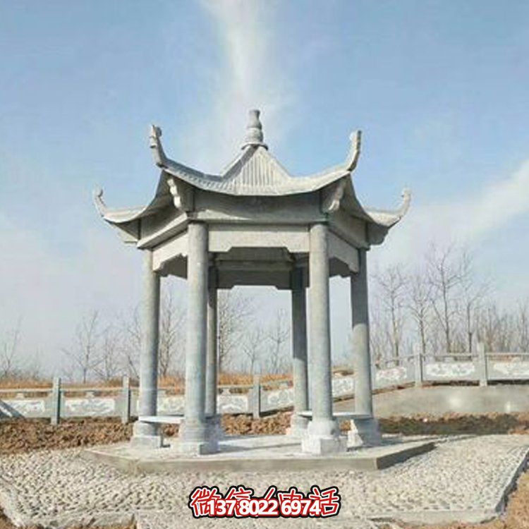 中式園林石亭恢復(fù)古樸，演繹雄偉