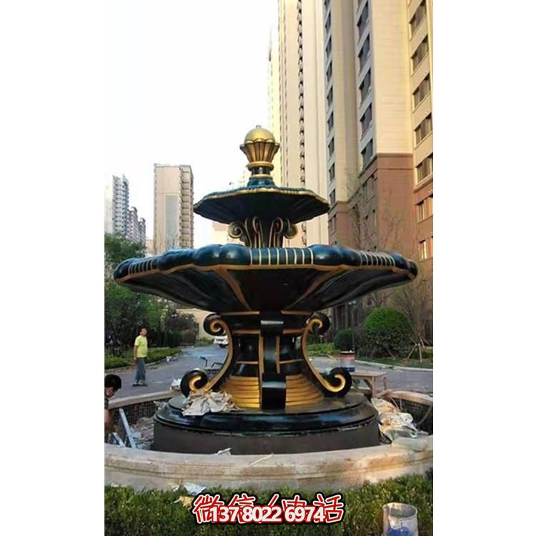 歐式風(fēng)格石雕大型噴泉雕塑，點(diǎn)綴別墅小區(qū)