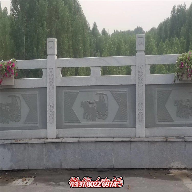 精美大理石浮雕欄桿擺件，為公園裝飾添彩