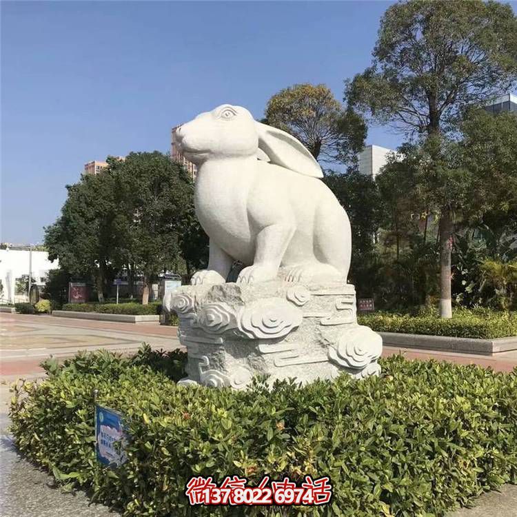 精美十二生肖大理石石雕，高端戶外園林裝飾