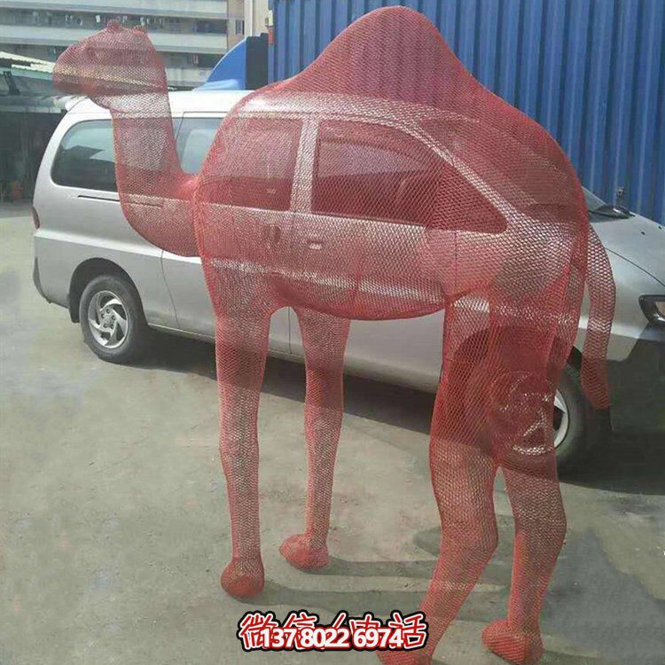 不銹鋼網(wǎng)格景觀雕塑，點綴廣場美景