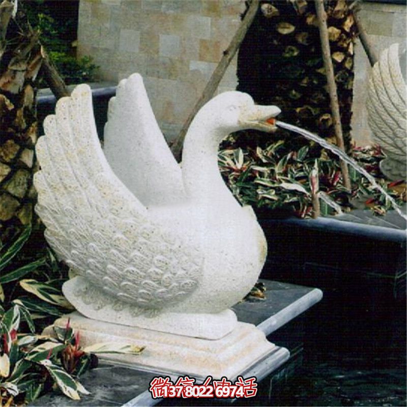 玻璃鋼雕塑?chē)娝?，點(diǎn)亮公園白色天鵝