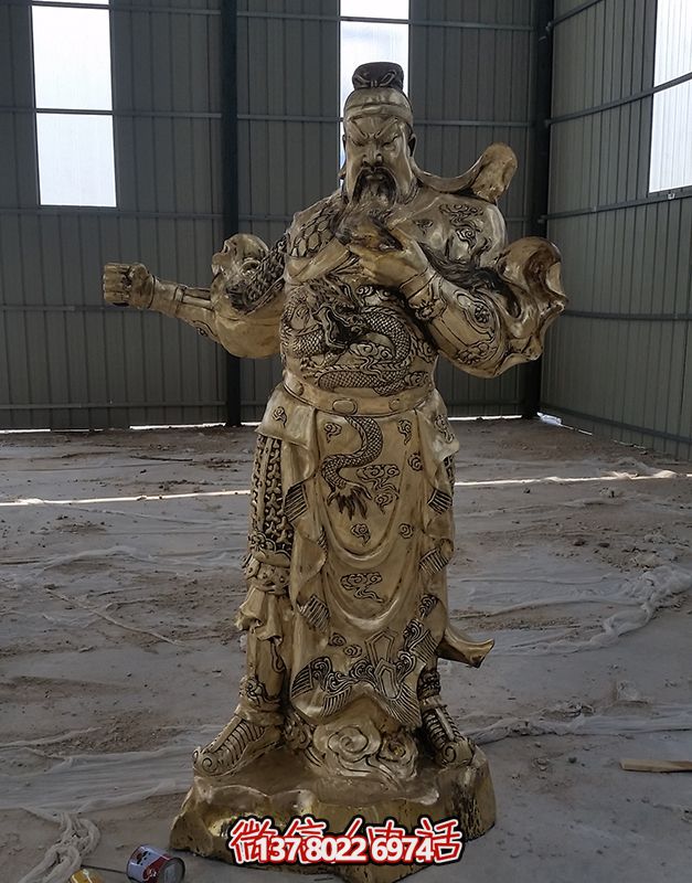 開業(yè)大吉，關(guān)公佛像黃銅雕塑，招財進寶