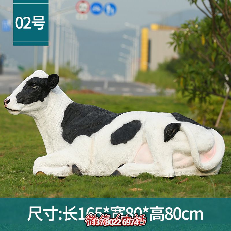 玻璃鋼牛雕塑，讓你的草坪只為休息