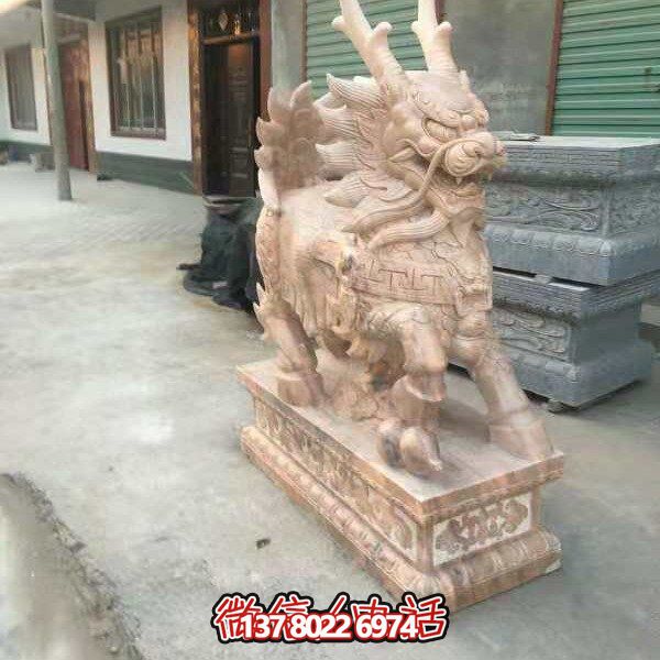 高端定制大理石石雕獅子雕塑，裝點(diǎn)大型庭院、別墅、門(mén)口，招財(cái)又安全