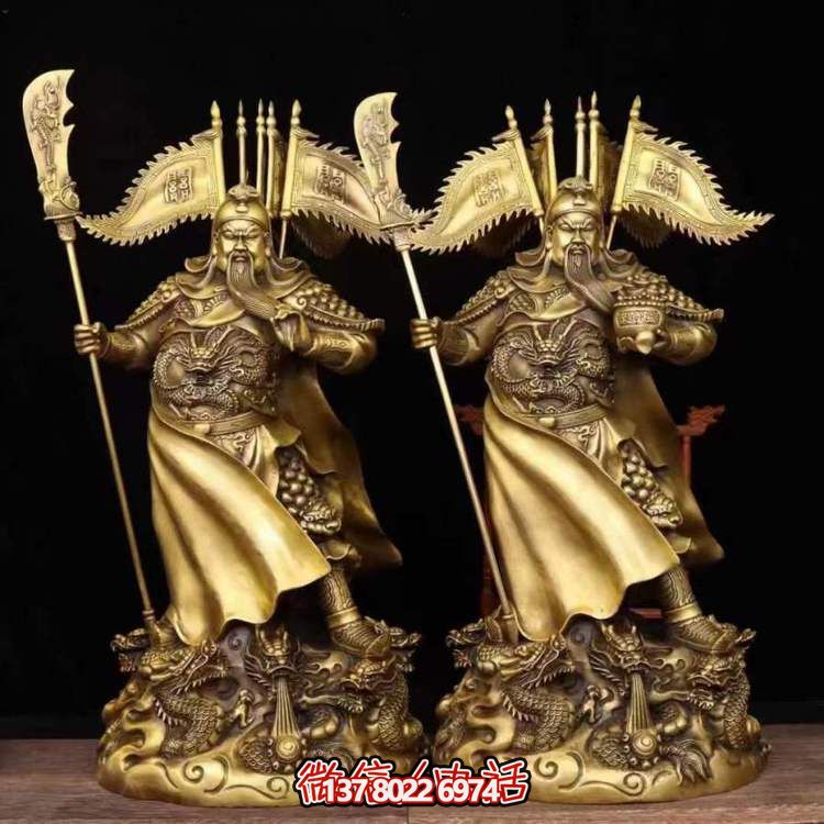 立式武財神雕塑，供奉家居神靈