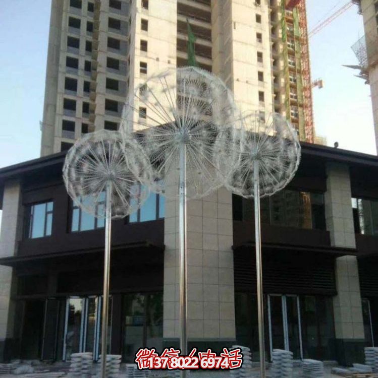 不銹鋼植物景觀雕塑，點綴商業(yè)酒店