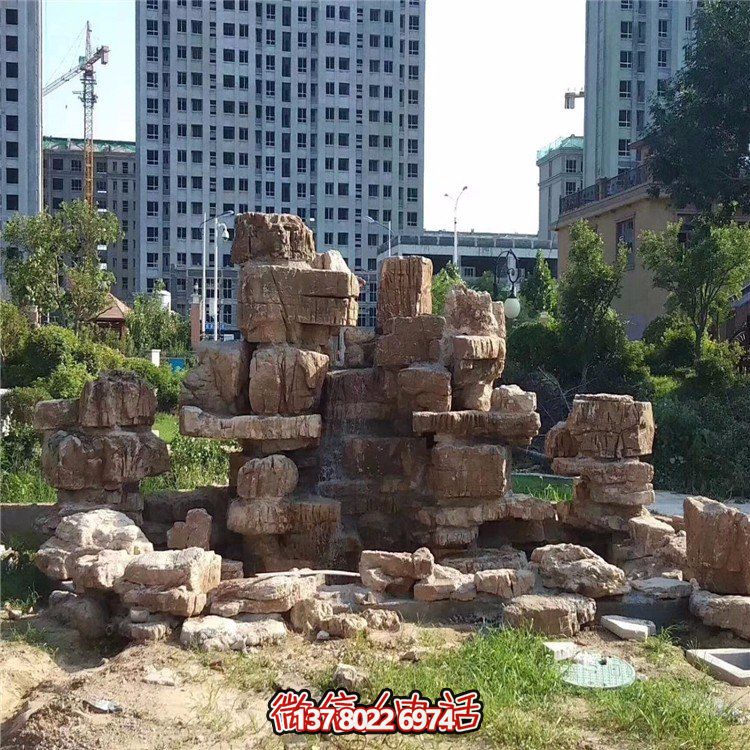 疊石假山，小區(qū)園林人造假山水景
